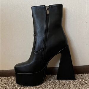 Black Platform Ankle Boots